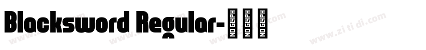 Blacksword Regular字体转换